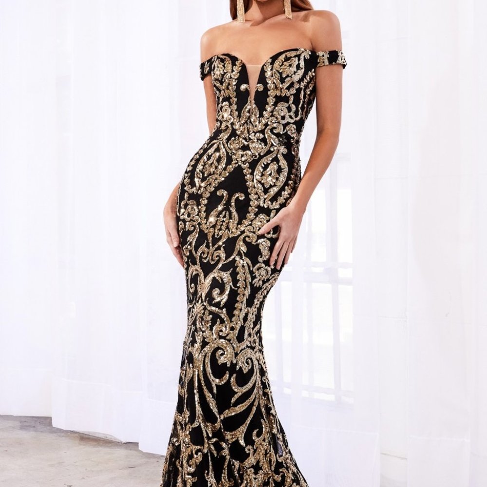 Off Shoulder Mermaid Shape Prom Dress CD9234
